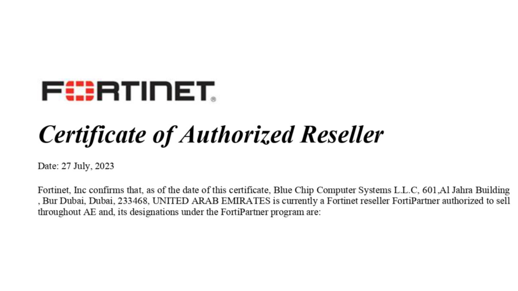 Cosmo Software Consultancy Computer Systems - Engage Fortinet Select Partner ​